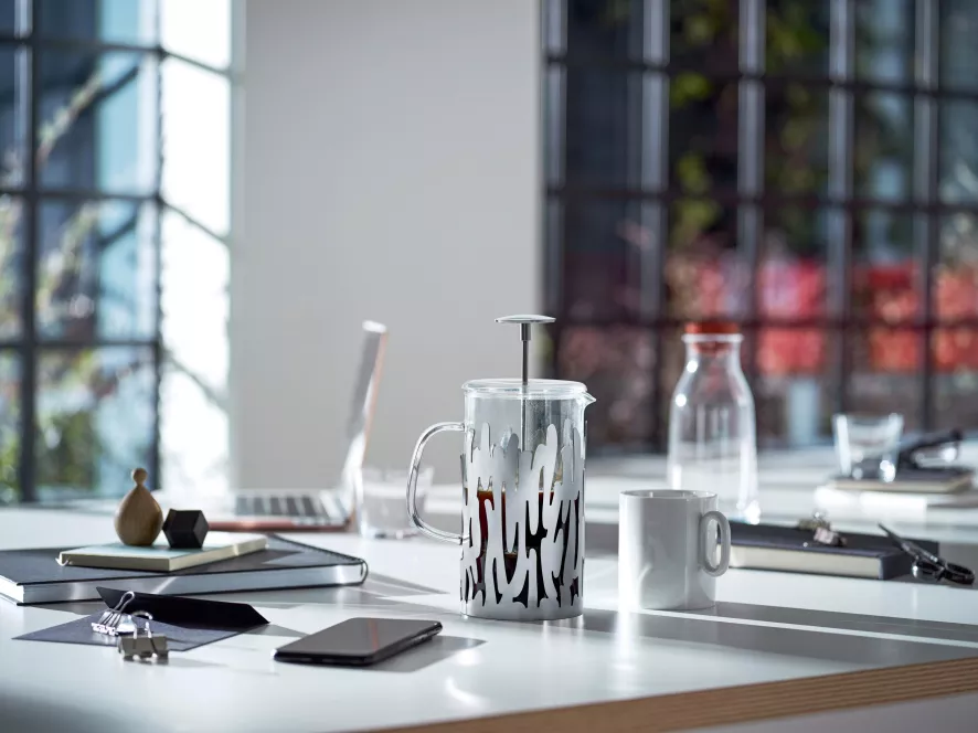 Alessi Barkoffee Press Filter Koffiemaker Chroom 5 Alessi Barkoffee Press Filter Koffiemaker Chroom - Afbeelding 3