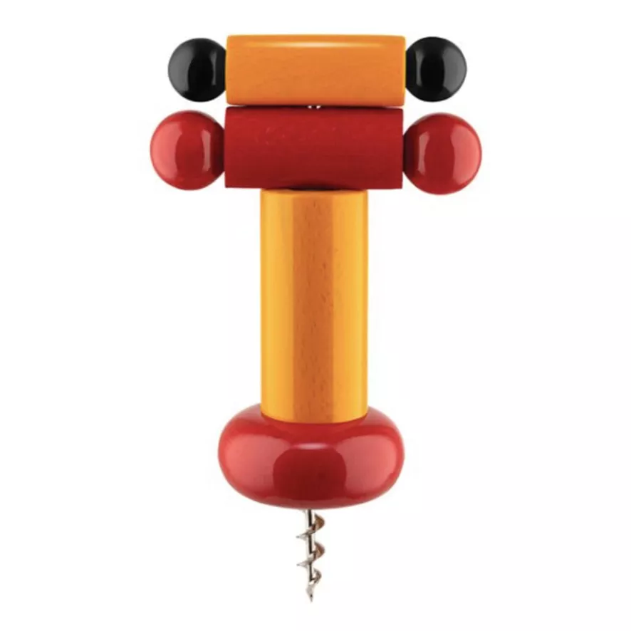 Alessi Sotsass Kurkentrekker Geel 3 Alessi Sotsass Kurkentrekker Geel