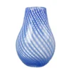 Broste Copenhagen Ada Crossstripe Vaas Ø15 Intense Blue