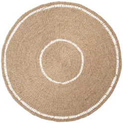 Broste Copenhagen Anina Vloerkleed Ø120 Naturel