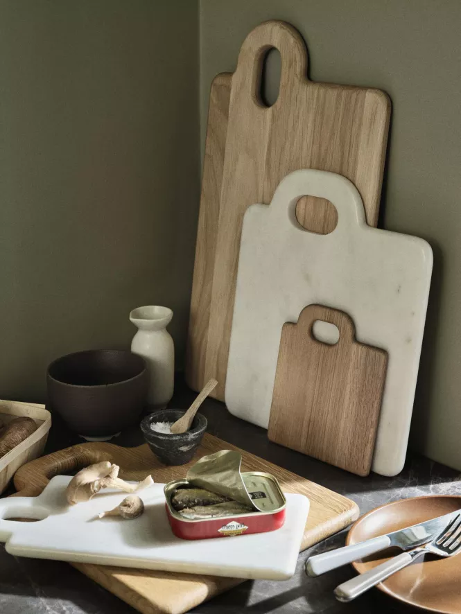 Broste Copenhagen Olina Snijplank White 25x30 4 Broste Copenhagen Olina Snijplank White 25x30 - Afbeelding 2