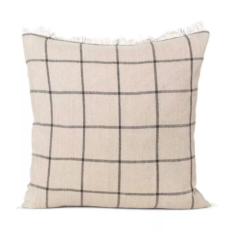 Ferm Living Calm Kussen 48x48 Camel/Black 10 Ferm Living Calm Kussen 48x48 Camel/Black - Afbeelding 8