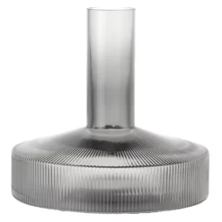 Ferm Living Ripple Wijn Karaf 1,1L Gerookt Glas