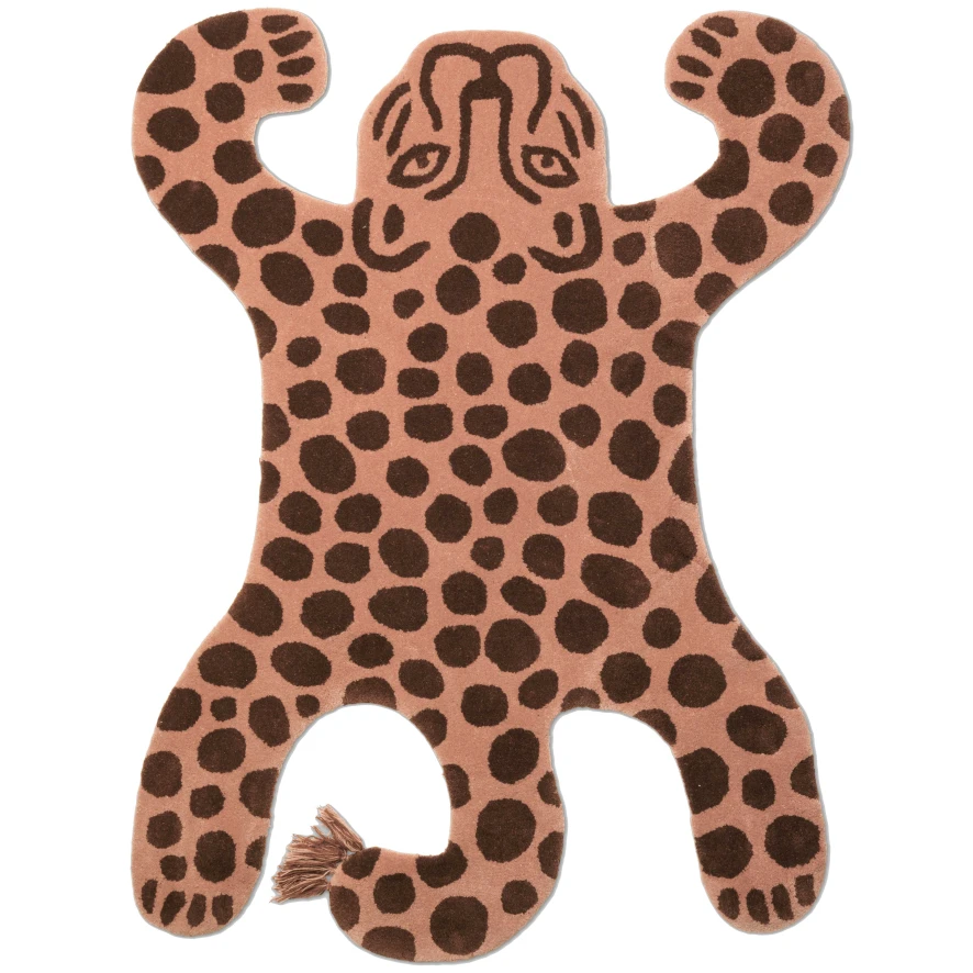 Ferm Living Safari Leopard Vloerkleed 4 Ferm Living Safari Leopard Vloerkleed - Afbeelding 2