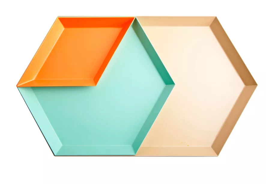 Hay Kaleido Dienblad X-small Dusty Blue 4 Hay Kaleido Dienblad X-small Dusty Blue - Afbeelding 2