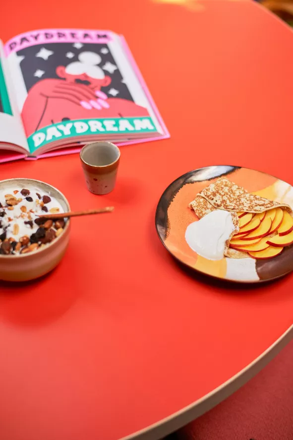 HKliving 70's Ceramic Ontbijtbord Set Van 2 Ø22 Autumn 4 HKliving 70's Ceramic Ontbijtbord Set Van 2 Ø22 Autumn - Afbeelding 2