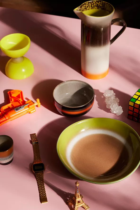 HKliving 70's Ceramic Curry Schaal Set Van 2 Daybreak 5 HKliving 70's Ceramic Curry Schaal Set Van 2 Daybreak - Afbeelding 3