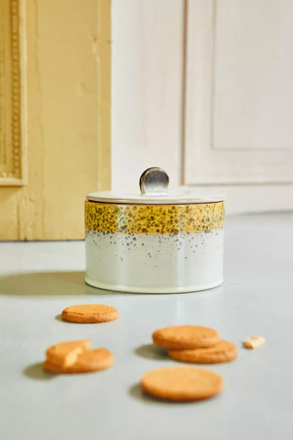 HKliving 70's Ceramic Koektrommel Voorraadpot Cookie Jar Fire 7 HKliving 70's Ceramic Koektrommel Voorraadpot Cookie Jar Fire - Afbeelding 5