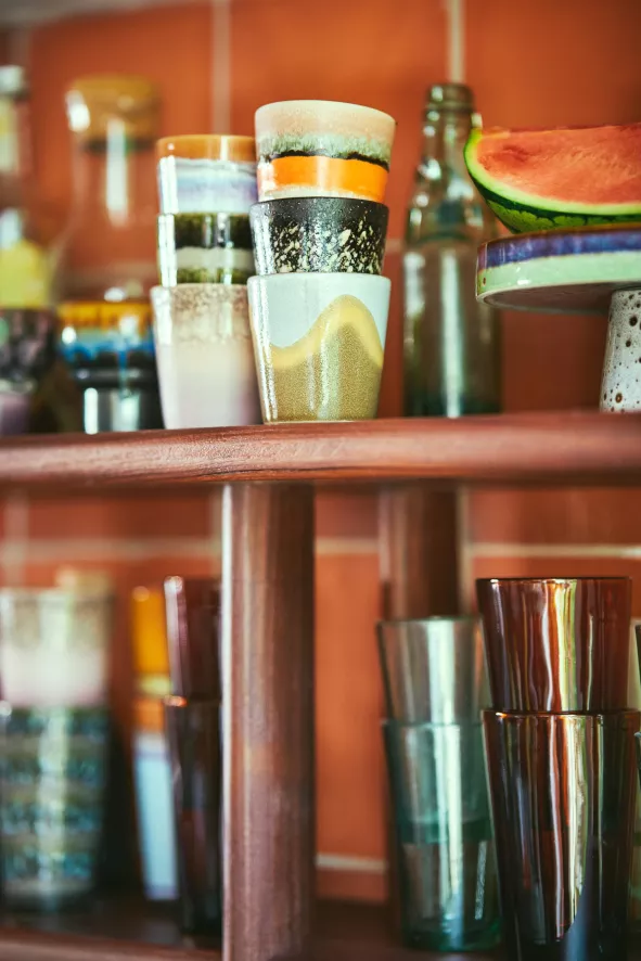 HKliving 70's Ceramic Koffie Mok Koffiekopjes Set Van 6 Pluto 9 HKliving 70's Ceramic Koffie Mok Koffiekopjes Set Van 6 Pluto - Afbeelding 7