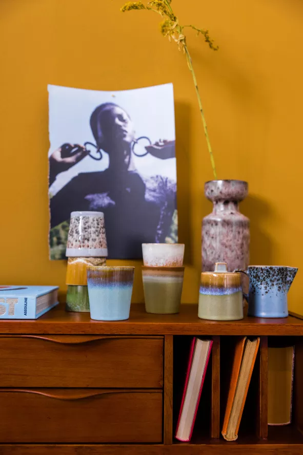 HKliving 70's Ceramic Koffie Mok Koffiekopjes Set Van 6 Pluto 12 HKliving 70's Ceramic Koffie Mok Koffiekopjes Set Van 6 Pluto - Afbeelding 10