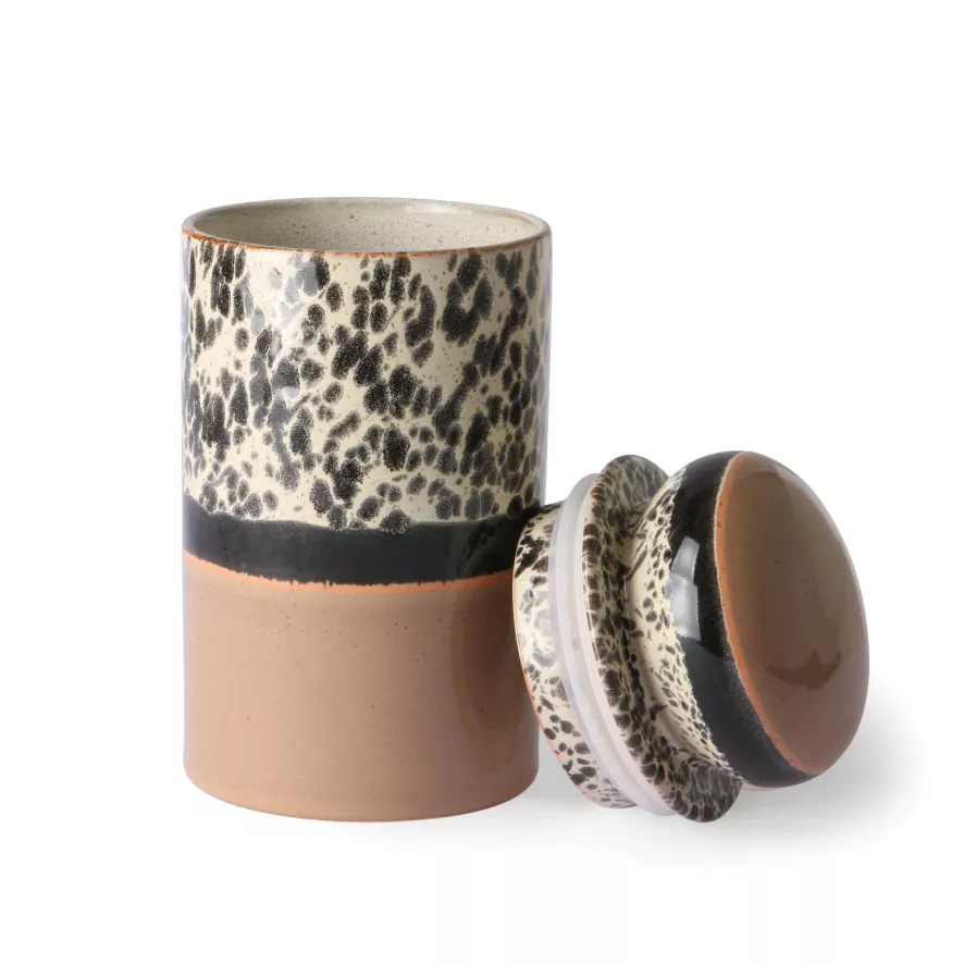 HKliving 70's Ceramic Voorraadpot Hail 11 HKliving 70's Ceramic Voorraadpot Hail - Afbeelding 9