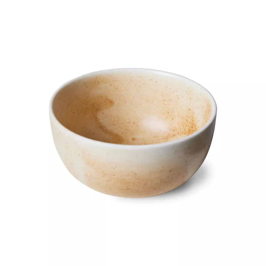 HKliving Chef Ceramic Kom Ø10.7 Rustic Cream/brown 9 HKliving Chef Ceramic Kom Ø10.7 Rustic Cream/brown - Afbeelding 7