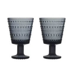 Iittala Kastehelmi Glazen 26cl Set Van 2 Donkergrijs