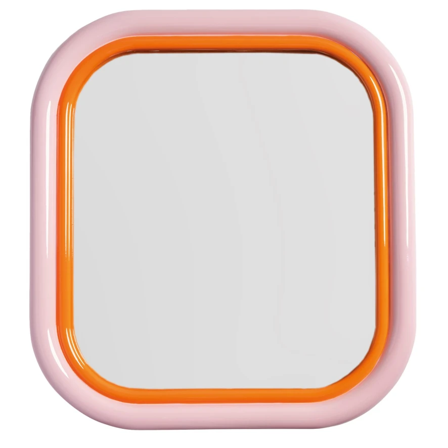 & Klevering &klevering Sleek Spiegel Vierkant Roze 4 & Klevering &klevering Sleek Spiegel Vierkant Roze - Afbeelding 2