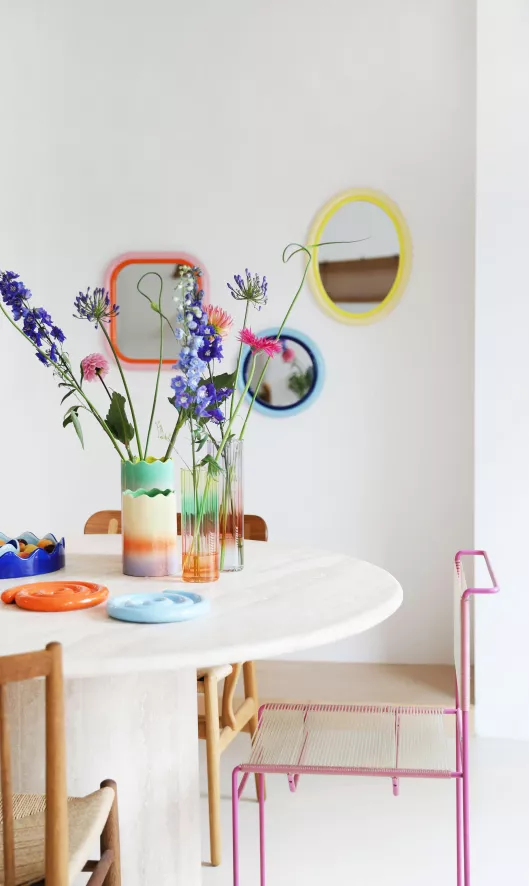 & Klevering &klevering Sleek Spiegel Vierkant Roze 5 & Klevering &klevering Sleek Spiegel Vierkant Roze - Afbeelding 3