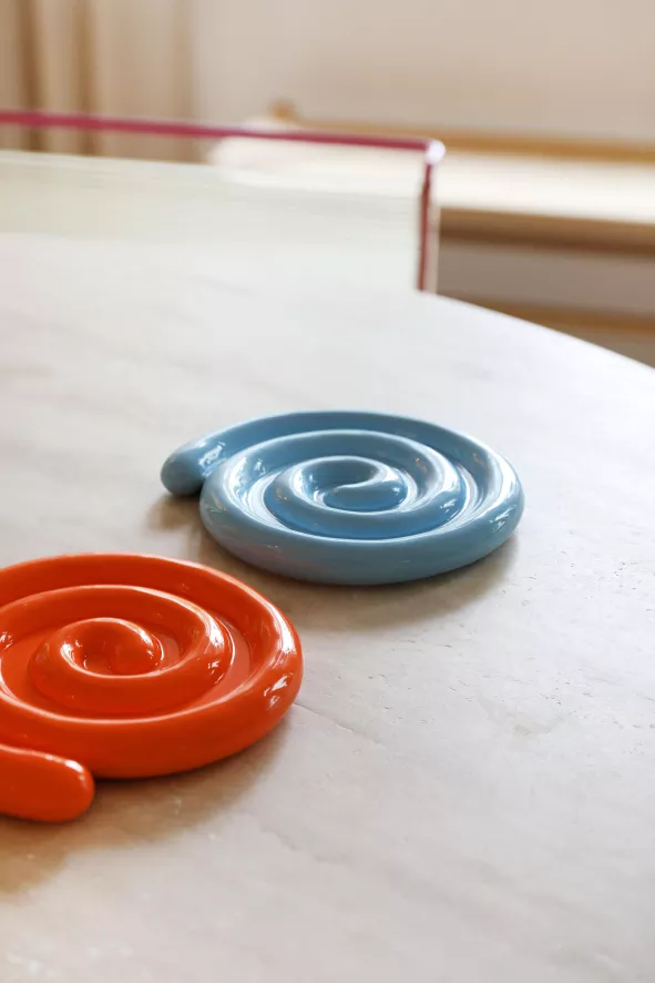 & Klevering &klevering Snail Onderzetter Blauw 6 & Klevering &klevering Snail Onderzetter Blauw - Afbeelding 4