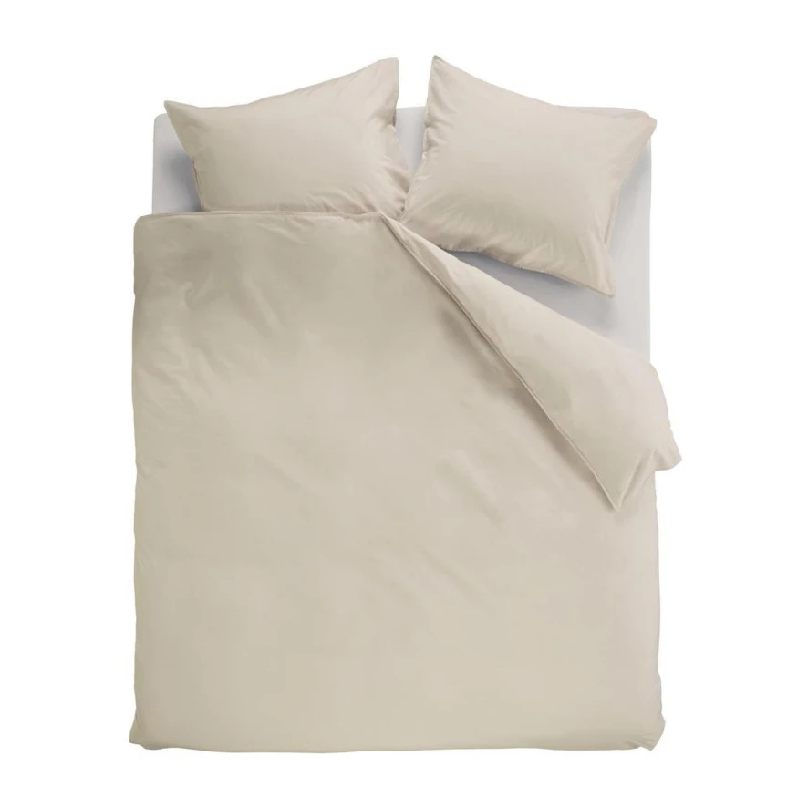 Beddinghouse Organic Basic Dekbedovertrek 200x200/220 + 60x70 Zand 3 Beddinghouse Organic Basic Dekbedovertrek 200x200/220 + 60x70 Zand