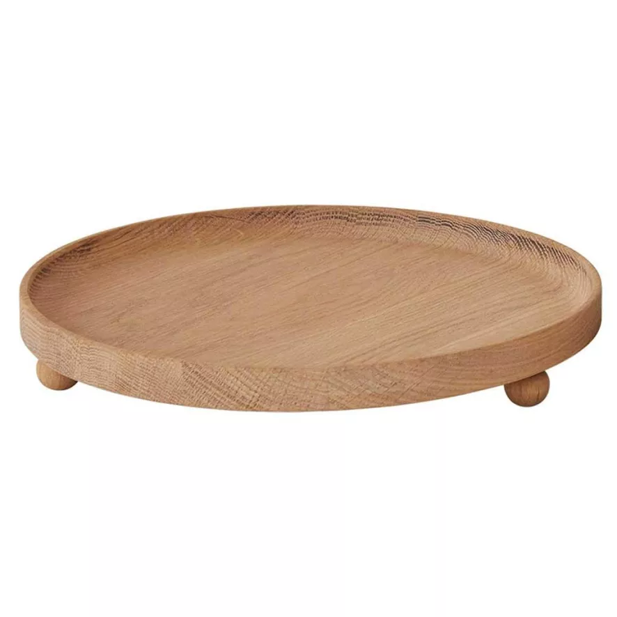 OYOY Inka Dienblad Ø30 Licht Eiken 4 OYOY Inka Dienblad Ø30 Licht Eiken - Afbeelding 2