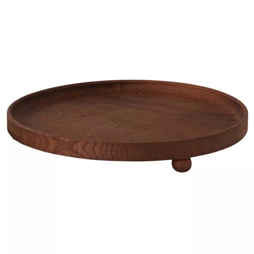 OYOY Inka Dienblad Ø30 Donker Eiken 3 OYOY Inka Dienblad Ø30 Donker Eiken