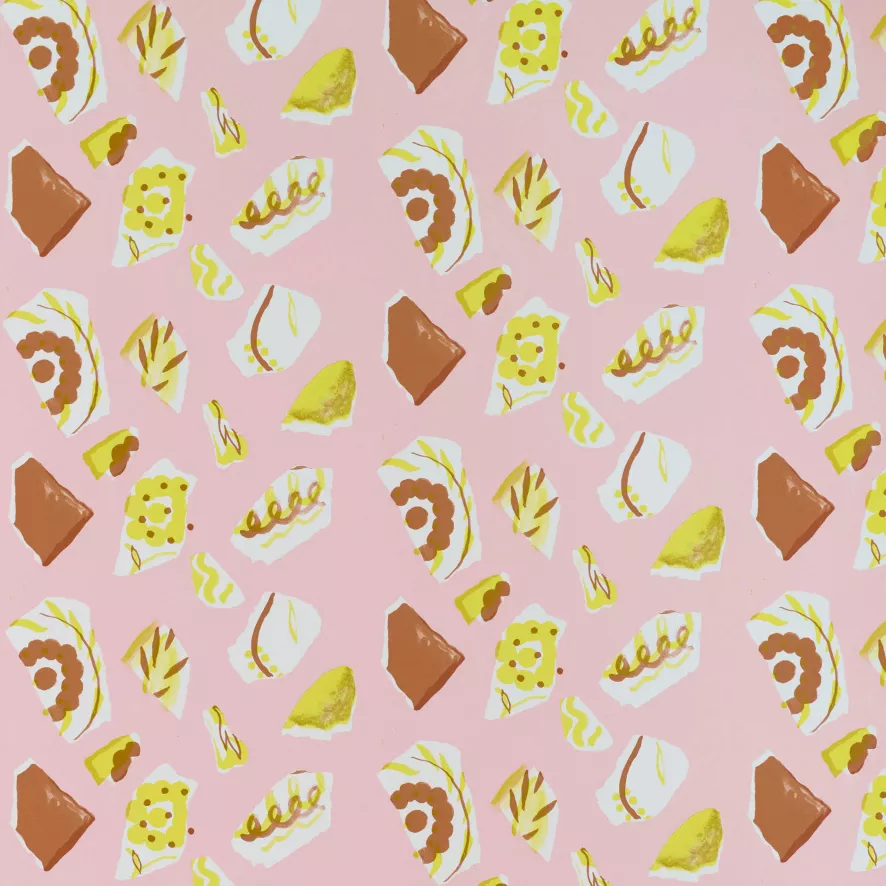 Petite Friture Mosaique By Les Crafties Behang Roze 3 Petite Friture Mosaique By Les Crafties Behang Roze