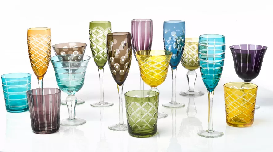 POLSPOTTEN Multicolour Cuttings Champagneglas Set Van 6 7 POLSPOTTEN Multicolour Cuttings Champagneglas Set Van 6 - Afbeelding 5