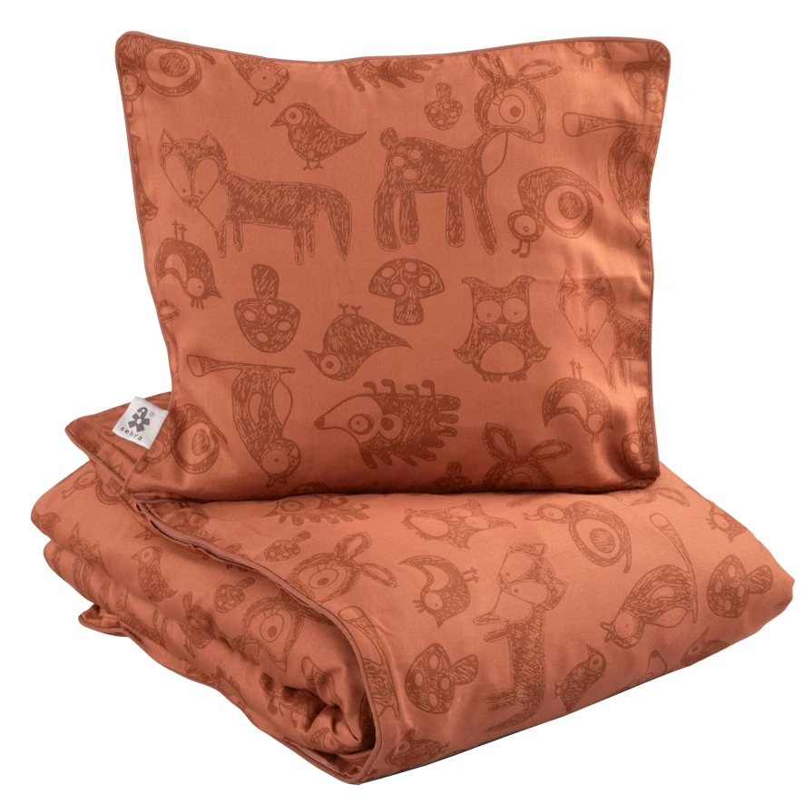 Sebra Forest Junior Dekbedovertrek 100x140 Dark Amber 3 Sebra Forest Junior Dekbedovertrek 100x140 Dark Amber