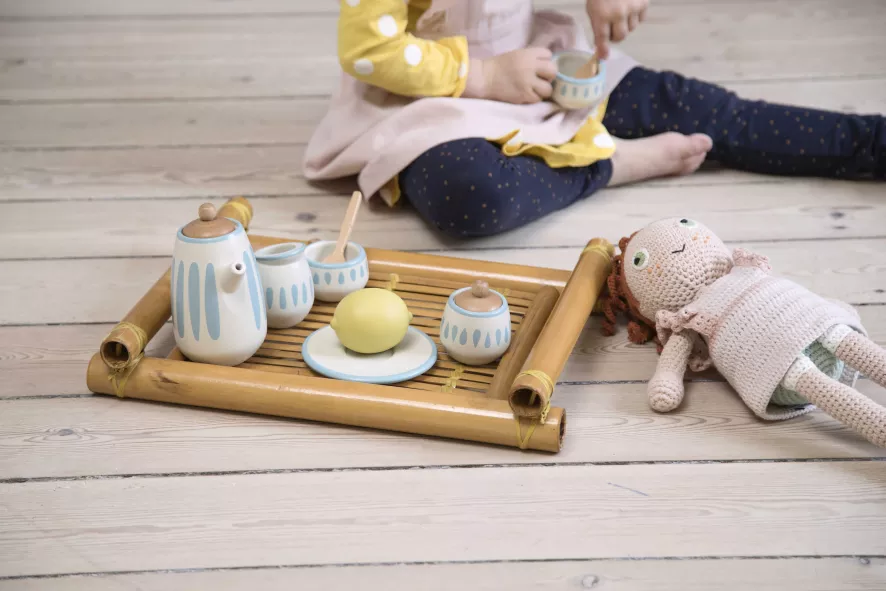 Sebra Wooden Teaset Speelgoed 5 Sebra Wooden Teaset Speelgoed - Afbeelding 3