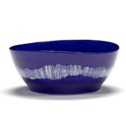 Serax Feast By Ottolenghi Kom Ø18 Dark Blue Stripes White